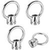 TopHomer 4 dadi a occhiello per sollevamento, M10 femmina filettata, accessori di sollevamento in lega di zinco, vite a occhiello (cromato)