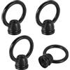 TopHomer 4 dadi a occhiello per sollevamento, filettatura femmina M10, accessori di sollevamento in lega di zinco, vite a occhiello (nero)
