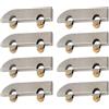 TopHomer 8 ruote per porta della doccia, in acciaio inox/ferro, ruote inferiori di ricambio per porta della doccia, pulegge di fissaggio per vetrine, vetrine, vetro di spessore 5 mm (acciaio + rame)
