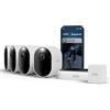 Arlo Pro 6 Telecamera WiFi Esterno Senza Fili, 2K+ HDR, rilevamento AI, visione notturna a colori, compatibile con Alexa, Prova Inclusa Secure, 4 telecamere + 1 batteria aggiuntiva e caricatore doppio