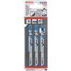 Bosch Professional 3x Lame per seghetto alternativo T 127 D Special for Alu (per Alluminio, accessorio Seghetto alternativo)