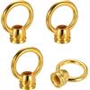 TopHomer 4 dadi ad anello, dado oculare M10, con occhielli ad anello, hardware per appendere, lampadari, lampadari (oro)