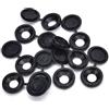 TopHomer 50 tappi per viti in plastica nera, con cerniera, autofilettanti, coperture decorative per viti M4 (nero)