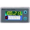 Walfront Display Digitale Indicatore della Batteria Testino di Tensione di capacità della Batteria per Batterie Acide di Ferro Al Litio 10-100 V Clear LCD Display Design Allarmante Design