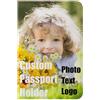 Generic Porta passaporto personalizzato con foto - Portafoglio da viaggio in pelle PU personalizzato, con scomparti per carte di credito, ideale per regali e frequent flyer, Stile 01., 20x14.4cm, Casual