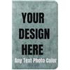 Generic Porta passaporto personalizzato con foto - Portafoglio da viaggio in pelle PU personalizzato, con scomparti per carte di credito, ideale per regali e frequent flyer, Stile 02., 20x14.4cm, Casual