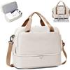 HYC00 Bagaglio a Mano 40x20x25 Ryanair Wizzair Borsone da Viaggio Donna Espandibile Borsa da Cabina Borsone Parto Ospedale Impermeabile Borsa Piscina Sportiva Travel Duffel Bag,C01-Beige Marrone