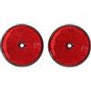 Carpoint BC 491308 Catarifrangenti Rotondi 70mm Rosso 2-Pezzi