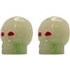 cyclingcolors 2x Cappucci delle valvole cappuccio tappi valvola forma di teschio fosforescente Schrader per pneumatici bici moto auto auto quad monopattino, verde