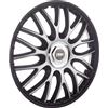 AUTO-STYLE J-Tec Set di 4 Copricerchi Orden 16 Pollici Nero + Anello Cromato