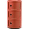 Kartell - Portaoggetti Componibili - Arancione - ABS - Designer Anna Castelli Ferrieri