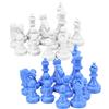 Generic Set di Scacchi Medievali in Plastica da 32 Pezzi, Pezzi Leggeri e Durevoli per Competizioni Internazionali, Blu e Bianco, Altezza Re 49 Mm, per Casa, Scuola, Caffetteria