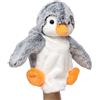 Uni-Toys - Marionetta a forma di pinguino (blu mélange), 24 cm (altezza), peluche