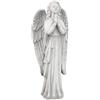 Design Toscano KY930578 Guida Divina, Statua da Giardino Angelo Che Prega, Media, off Bianco