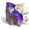 Seed Bloom 50 pezzi grandi di carta seme stampata Forever in Love con farfalle - Scrivibile e piantabile, fiori selvatici, regalo per la mamma per compleanno, da usare per matrimoni, baby shower e