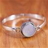 Bracciale Cuff In Argento Sterling 925 Fatto A Mano In Quarzo Rosa RM-25