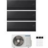 Samsung Condizionatore Climatizzatore Samsung Trial Split Inverter Windfree Première+ Plus R-32 12000+12000+12000 BTU Soapstone Charcoal Wi-Fi Integrato Con AJ068TXJ3KG/EU 12+12+12