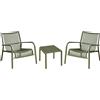L'Arcolaio Set Giardino Ponza Verde: 2 Poltrone e Tavolino UV