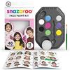 Snazaroo 1180137 Set per il trucco con 8 colori a base d'acqua per viso e corpo con spugna, pennello e istruzioni - Fantasia