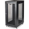 StarTech.com 24U Server Rack/Cabinet - Armadio rack a 4 posizioni a profondità regolabile (da 6 a 76 cm) con rotelle/gestione dei cavi/scaffale/bloccaggio Dell PowerEdge HP ProLiant ThinkServer (RK2433BKM) - Armadio di rete - 24U - 78,7 cm (31")
