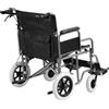 VEVOR Sedia a rotelle in acciaio Sedia a rotelle pieghevole Sedia a rotelle 24 pollici W Seat 300 libbre