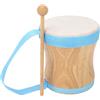 POENVFPO Tamburo Bongo a Mano, Strumento a Percussione Musicale con Parte Superiore in Pelle di Pecora di Legno Tamburo Conga con Tracolla e Bastone (BLUE)