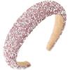 ONRAGT Cerchietto Capelli Donna Splendente, Strass Rosa Frontino Capelli con Gemme Cerchietti per Capelli Largo, Capelli Accessori Dolci ed Eleganti per Vita Quotidiana, Feste, Spettacoli, Fotografia