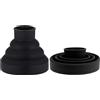Pongnas Accessorio per Diffusore per Asciugacapelli Pieghevole Diffusore in Silicone Leggero e Pieghevole per Asciugacapelli con Apertura 2,1 Pollici Accessorio per Acconciatur (BLACK)