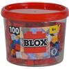 Simba 104114111 Blox, 100 Rote Bausteine Made in Italy, 4 Mattoni, Include Scatola portaoggetti e 100% Compatibile con gettoni Ben noti, Rosso