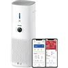 Philips Purificatore e Umidificatore d'Aria 2-in-1 Serie 3000, per ambienti fino a 131 m², con filtro NanoProtect HEPA e Carbon Active, rimuove il 99,97% delle particelle, bianco (AC3737/10)