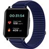 GIOPUEY Cinturini Compatibile con Motorola Moto Watch 70, Nylon Traspirante Sport Loop Cinturino in Morbido Nylon Intrecciato Strap Band - Darkblue