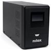 Nilox UPS Professionale Onda Sinusoidale Pura, Gruppo Di Continuità Con Batteria Integrata, Protezione Dispositivi Sensibili, AVR Stabilizzatore, USB, 2 Schuko + 2 IEC, Backup 2 ms