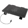 Yctze Supporto con Base di Raffreddamento Base di Raffreddamento per Laptop Base di Raffreddamento Ventola Grande Supporto USB per Notebook da 14 o Inferiore - Laptop, Ventola, (BLACK)