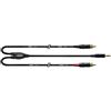 Cordial - CFY 1.5 WCC-LONG Cavo Y Stereo, Mini Jack TRS/2x RCA Maschio REAN, 1,5 m