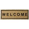 Relaxdays Zerbino Ingresso Casa, 75x25 cm, Tappetino con Scritta WELCOME, Fibra di Cocco, Indoor & Outdoor, Naturale