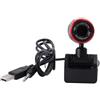 KALLORY Webcam per PC Microfono USB 1.3mp Sensore Cmos Colore Nero Plug And Play Materiale Abs per Videoconferenze e Streaming