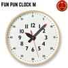 Lemnos Fun Pun Clock M Natural YD14-08 φ305 mm x D48 mm parete Giappone F/S