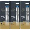 Parker Quink Flow Ricarica Penna a Sfera Blue Inchiostro Fine Point Nuova