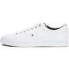 Tommy Hilfiger Uomo Sneakers con Suola Preformata Essential Leather Scarpe, Bianco (White), 42
