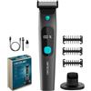 Cecotec Tagliacapeli Rasoio Facciale - Regolacapelli PrecisionCare OneShave Screen. Lame Acciaio Inox, 3 Pettini (1/3/5 mm), Base Stoccaggio, Autonomia 1.5h, Resistenza IPX7, Schermo Intelligente