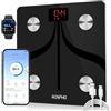 RENPHO Bilancia Pesapersone Digitale con Grasso Corporeo e Massa Muscolare, Ricaricabile via USB, Bilancia Impedenziometrica Bluetooth con Sensori ad Alta Precisione, Max 180 kg,Elis 1