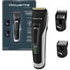 Rowenta TN5201 Advancer, Tagliacapelli, Lame autoaffilanti in acciaio Inox progettate per durare 15 anni, 29 lunghezze di taglio, 120 minuti di autonomia, Design compatto, Nero/Grigio