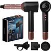 Cecotec Asciugacapelli con Tecnologia Plasma DryGlam Waves Black. 1600W, 110000 RPM, Motore Brushless, Testine con Effetto Coanda, Schermo Digitale, Controllo Intelligente Calore, Funzione Memoria