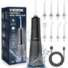 Vimmk Irrigatore Orale Senza Fili, Idropulsore Dentale ad Acqua con Irrigatore Orale Dentale Ricaricabile Impermeabile IPX7 per Viaggi a Casa (Nero)