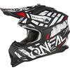 O'NEAL | Casco Motocross | MX Enduro | Standard di sicurezza ECE 22.06, aperture di ventilazione per un raffreddamento ottimale | Casco 2SRS GLITCH V.23 | Adulto | Nero Bianco | Taglia M (57/58 cm)