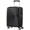 American Tourister Soundbox - Trolley S Espandibile Bagaglio a Mano, 55 cm, 35.5/41 L, Nero (Bass Black)