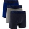 Under Armour Confezione da 3 Boxer da Uomo in Cotone Performance, Gamba da 15 cm - Traspiranti, assorbono Il Sudore, Morbidi, Comfort Tutto Il Giorno, XXL, Blu/Grigio/Blu Navy