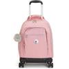 Kipling New Zea, Zaino Grande con Ruote Unisex - Adulto, Bridal Rose, Taglia Unica