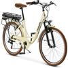 Nilox J5 Pro E-Bike, Bici Elettrica 250 W Brushless,Ruote 26″, Autonomia fino a 65 km, Batteria 36 V/10 Ah Removibile, Velocità max 25 km/h, Cambio Shimano 6v, Sospensione Anteriore, Bianca