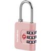 Samsonite TA Revolution - Lucchetto a combinazione TSA con codice a 3 cifre, lucchetto per bagagli sicuro per valigie e borse, lucchetto per valigia, Rosa (Rose)